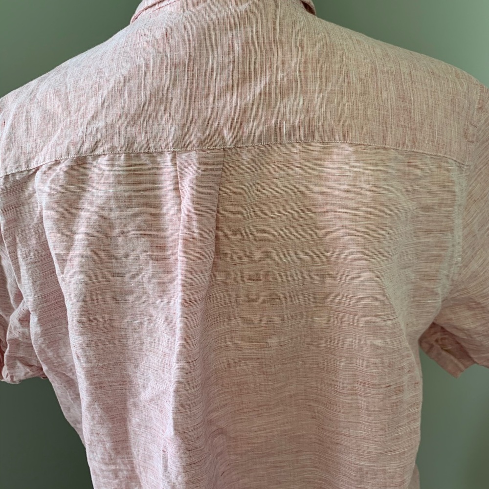 Men’s short sleeve button down linen shirt - Picture 6 of 7